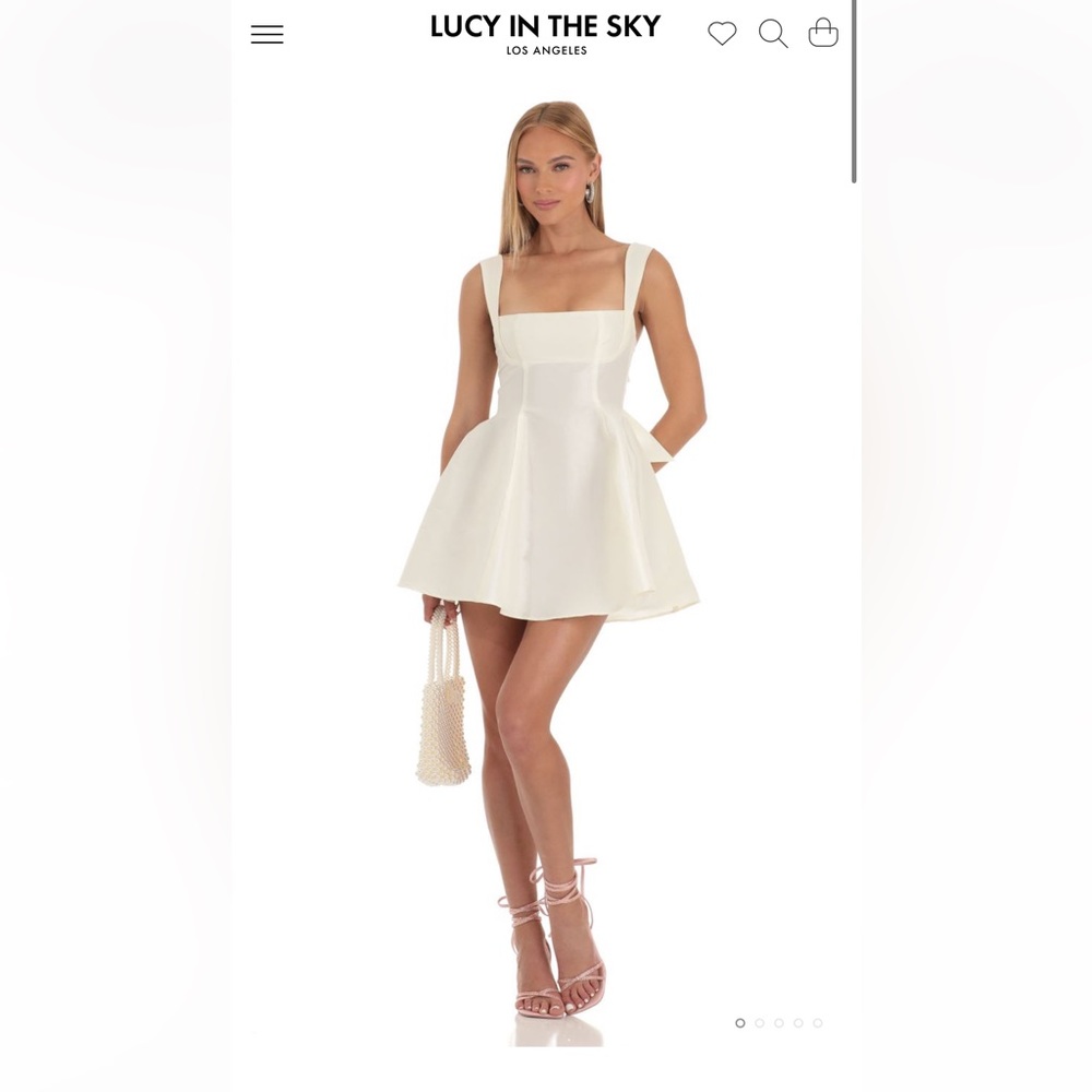 Foxie Fit and Flare Dress in Ivory